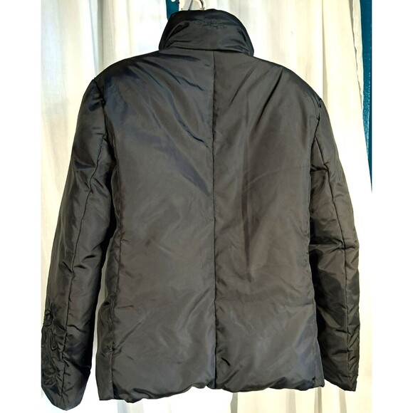 Guess Women’s Down Puffer Jacket Black Embroidered Full Zip Ski Western Large - Picture 4 of 15